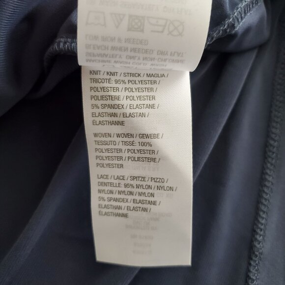 Susan Graver Womens Liquid Knit Tunic Top Size 2X Chiffon Tiers Lace Sleeves - Picture 5 of 9